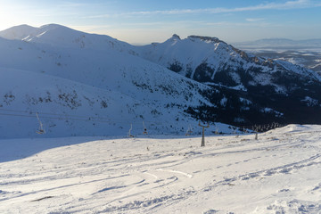 Winter view of the Giewont summit. Western Tatras. Poland.