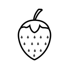 Ripe strawberry vector icon