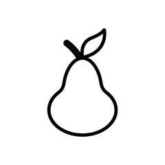 Pear icon vector illustration. Pear icon clipart. - Vector