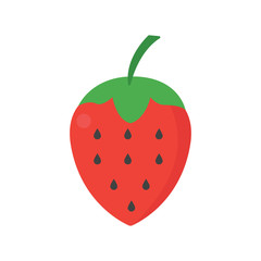 Ripe strawberry vector icon