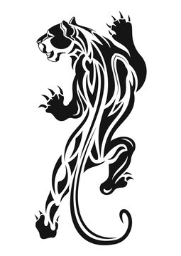 BLACK TRIBAL PANTHER and TIGER TEMPORARY TATTOO = TY0260 £2.00 - PicClick UK