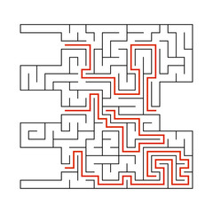 Abstract labyrinth. Game for kids. Puzzle for children. Maze conundrum. Vector illustration.