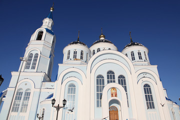 Fototapeta premium Temple of Kazan icon of the mother of god in Saransk, Russia