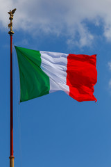 Fototapeta na wymiar Rome. National Italian flag.