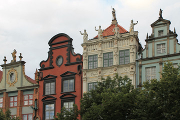 Architecture of the old town Gdansk Poland