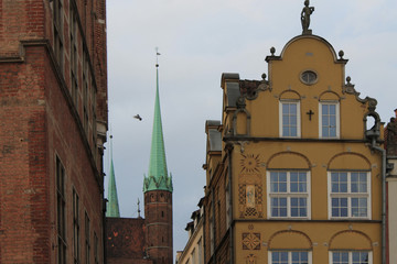 Naklejka premium Architecture of the old town Gdansk Poland