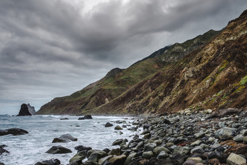 Views from the beach of the Anaga Country Park