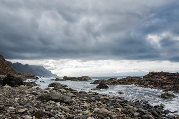 Views from the beach of the Anaga Country Park