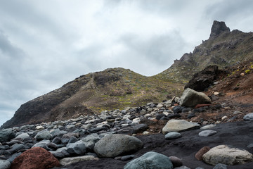 Views from the beach of the Anaga Country Park