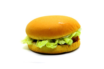 fresh tasty burger isolated on white background
