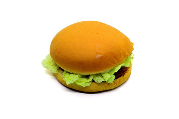 fresh tasty burger isolated on white background