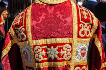 Red and Gold Vestments for Holy Week