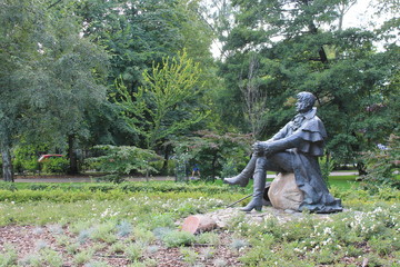 Statue of John George Haffner in Sopot Poland