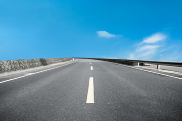 Road surface and sky cloud landscape..