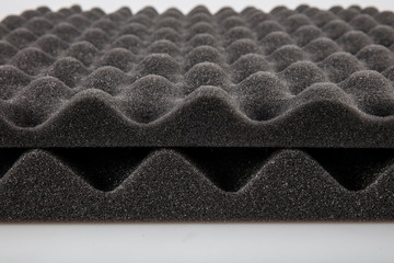 The pattern of the soundproof panel of polyurethane foam. Acoustic foam wall.