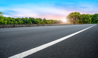 Road surface and sky cloud landscape..