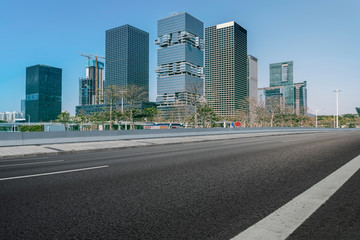 Fototapeta na wymiar Urban Road, Highway and Construction Skyline