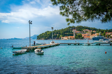Fototapeta na wymiar Le port de Cavtat en Croatie