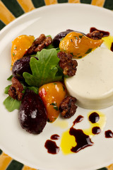 Golden and Red Beets with caramelized walnuts