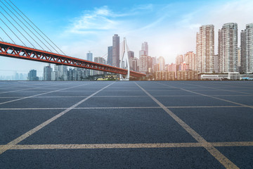 Fototapeta premium Urban Road, Highway and Construction Skyline