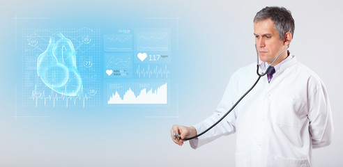 Experienced cardiologist presenting the test results
