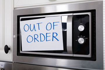 Out Of Order Text Stuck On Microwave Oven