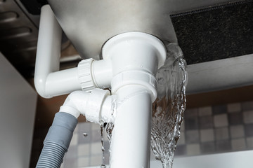 Water Is Leaking From The Pipe