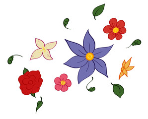 Burst of Flowers and Leaves