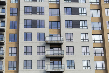 Fototapeta na wymiar modern residential building apartment condo town houses full frame