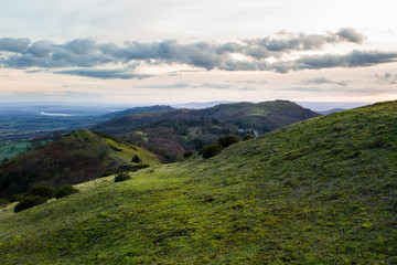 southern part of the malvern hills with herefordshire beacon