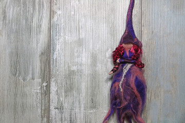 handgemachte Figur aus Filz, Filzfigur, Filzfee
