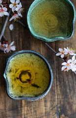 Asian style green tea concept