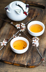 Asian style green tea concept