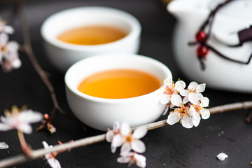 Asian style green tea concept