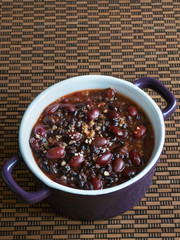 Red Bean Congee. Chinese dish with red beans. 