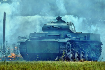 Obraz na płótnie Canvas Panzer II w Łomiankach 2018