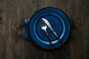 Empty bowl on wooden background