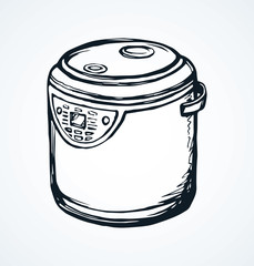 Bread machine. Vector drawing