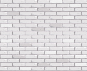 White Brick wall background. Texture Seamless Vector illustration. Vector