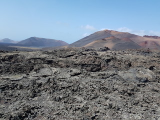 Landscape in National Park Timanfaya on Lanzarote