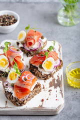 Scandinavian open faced sandwich