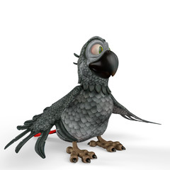 grey parrot cartoon