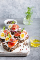 Scandinavian open faced sandwich