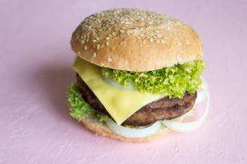 Delicious fresh homemade burger