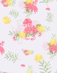 Floral seamless background for your design. illustration