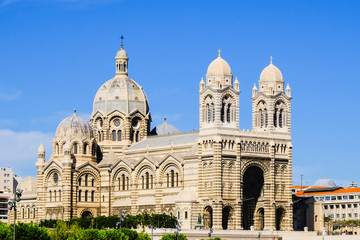 Fototapeta na wymiar Marseille. Cathedral of Saint Mary Major or Marseeille Cathedral.