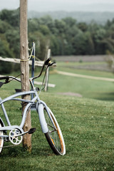 .Parked Bike In Rural Landscape