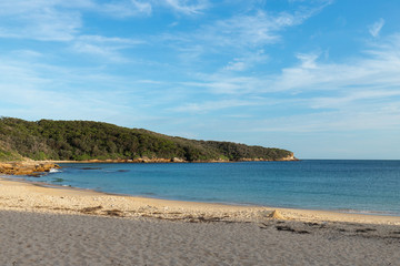 Fototapeta na wymiar Empty Congwong Beach on a summer day. Sydney, Australia.