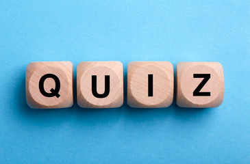 Quiz Concept Wooden Blocks isolated