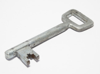 old key isolated on white background